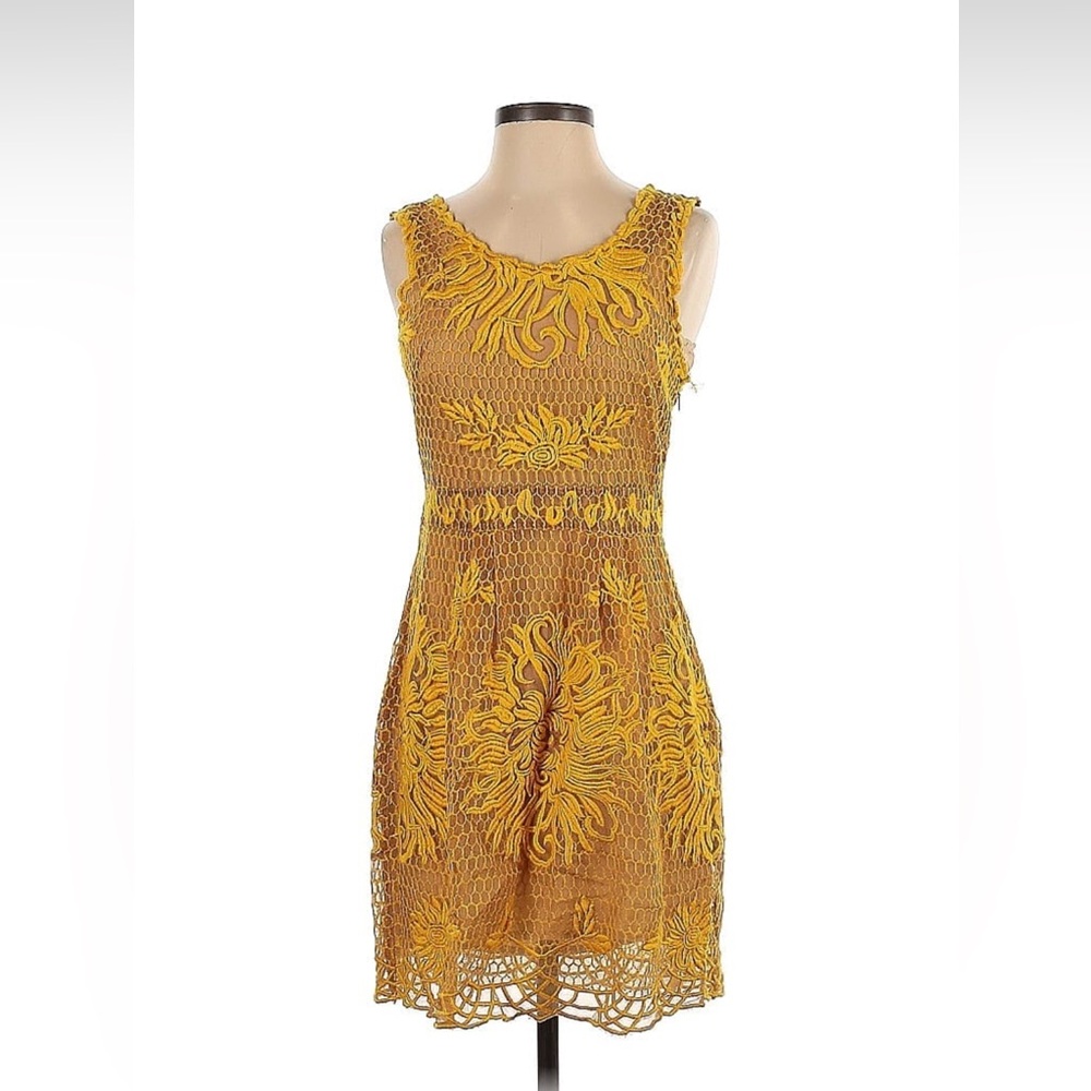 Anthropologie Yoana Baraschi Yellow Dress